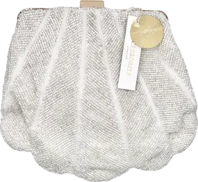 Accessorize White Bridal Scallop Clip-frame Bag One Size