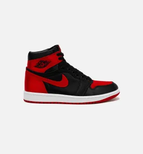 Air Jordan 1 Retro Hi OG Satin Bred Womens Lifestyle Shoe - Black/Red Free Shipping