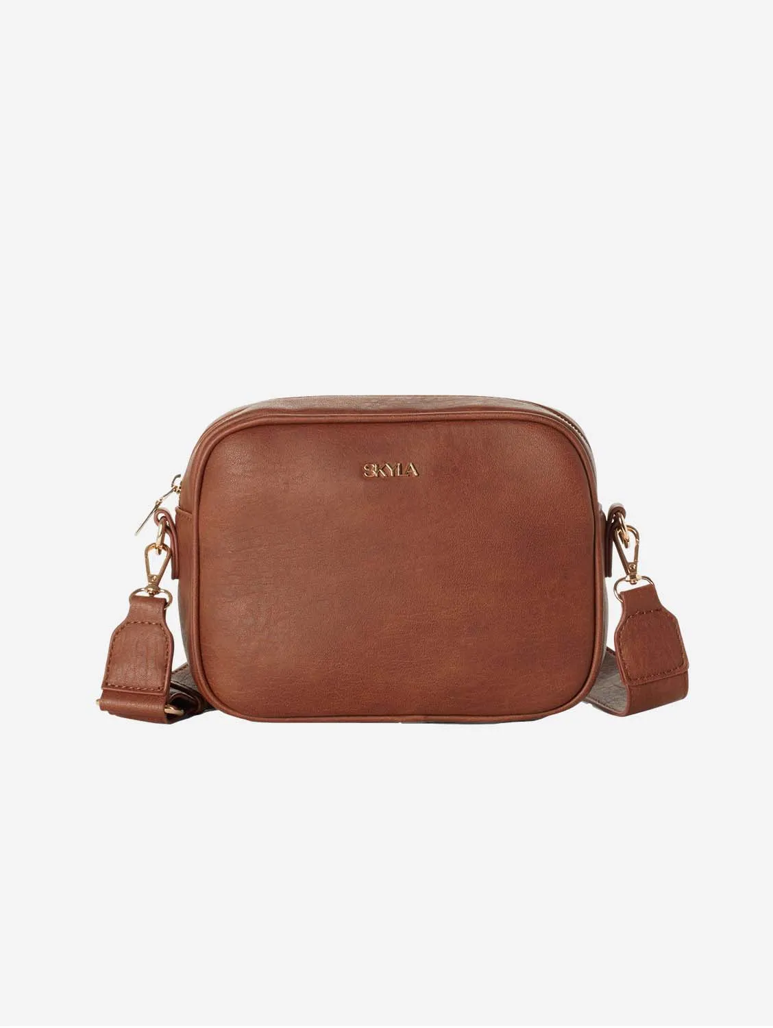 Alicia Vegan Crossbody Bag | Chestnut