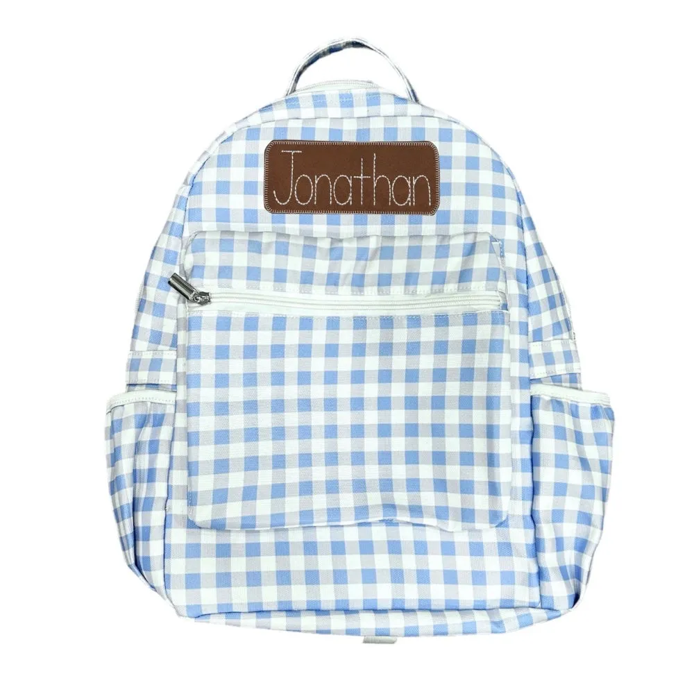 Backpack - Blue Gingham