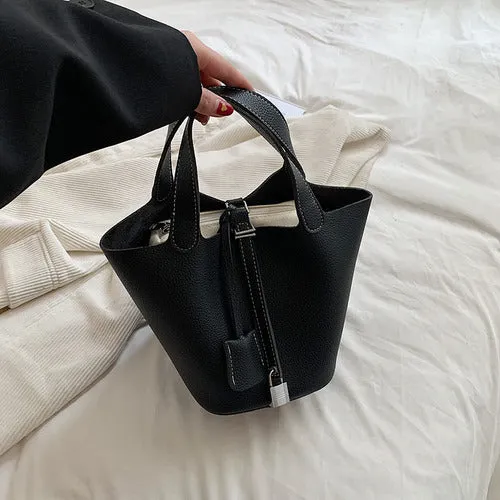 Bags Women Luxury Designer Vegetable Basket Fashion  Classic Metal Lock Bucket Composite Bag Handbags  S4355868