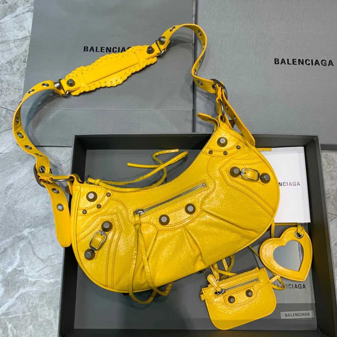 Balen Le Cagole XS Shoulder Bag In Yellow, For Women,  Bags 13in/33cm