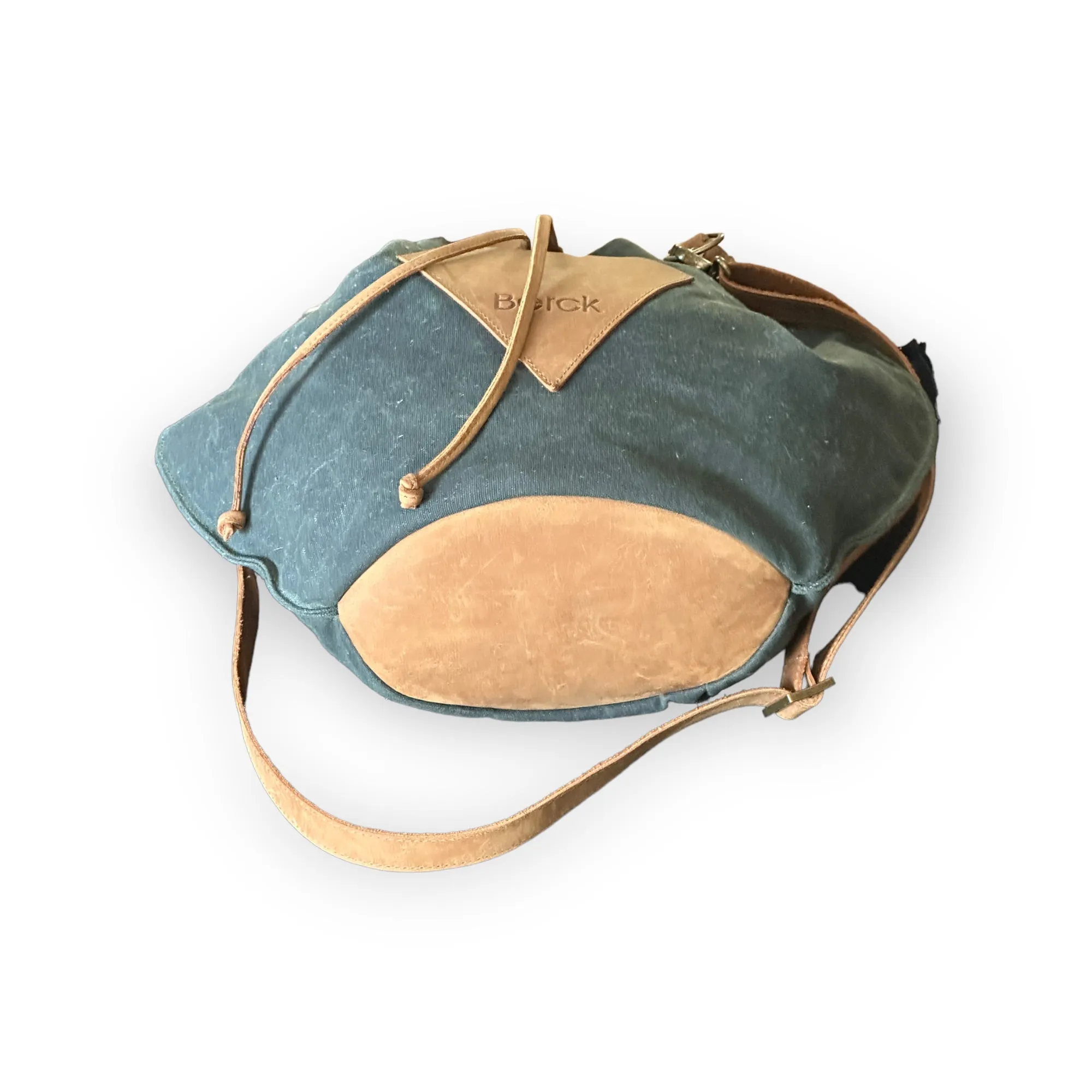 Bella Crossbody Bucket Canvas with Leather Trim