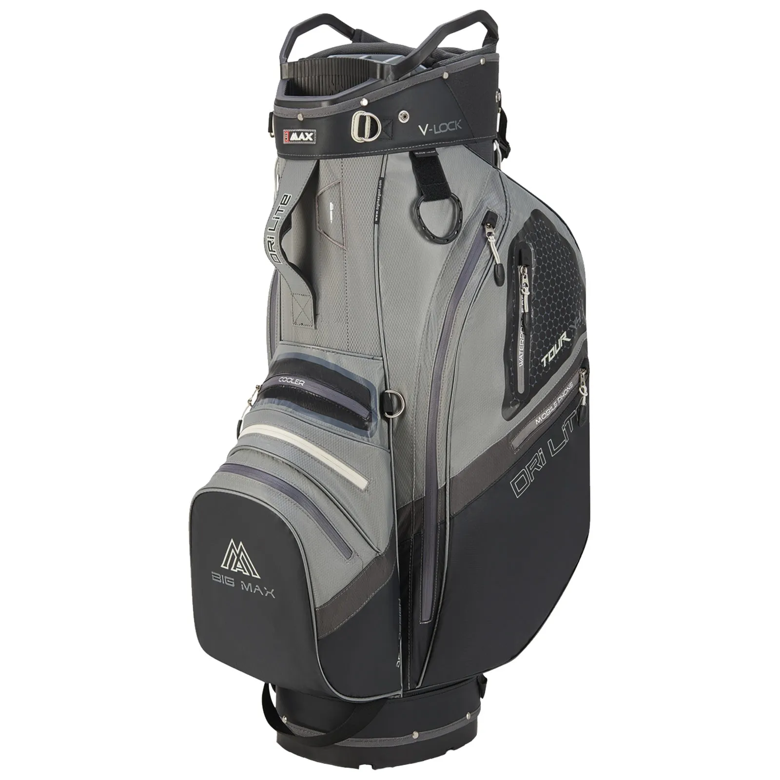 Max Dri Lite V-4 Organizer Golf Cart Bag - Lightweight, Water-Resistant, Spacious Storage with Stylish Design