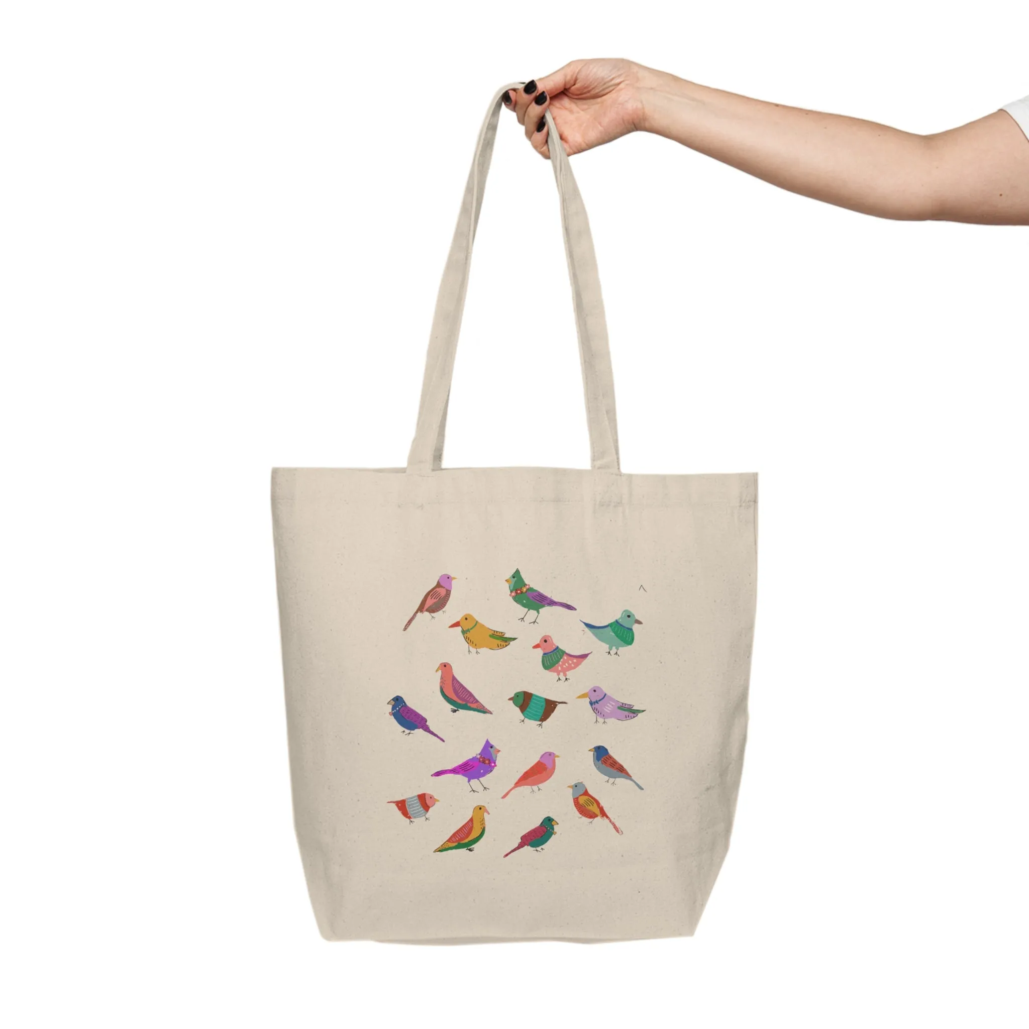 Bird Party Canvas Tote