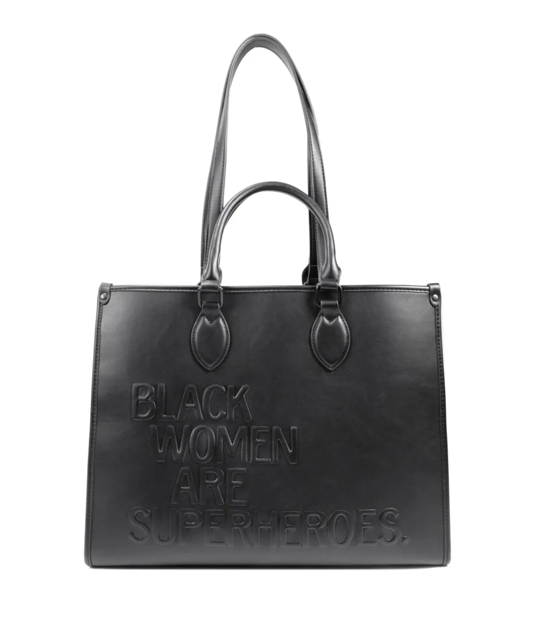 Empowering Black Women Superhero Embossed Tote Bag