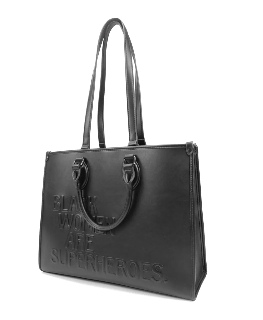 Empowering Black Women Superhero Embossed Tote Bag