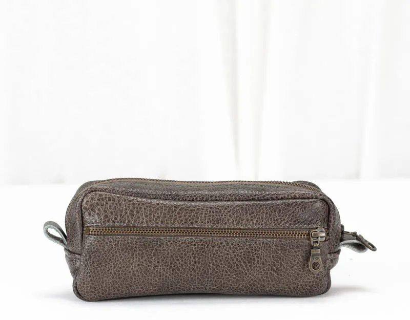 Brick case - Grey soft pebbled leather