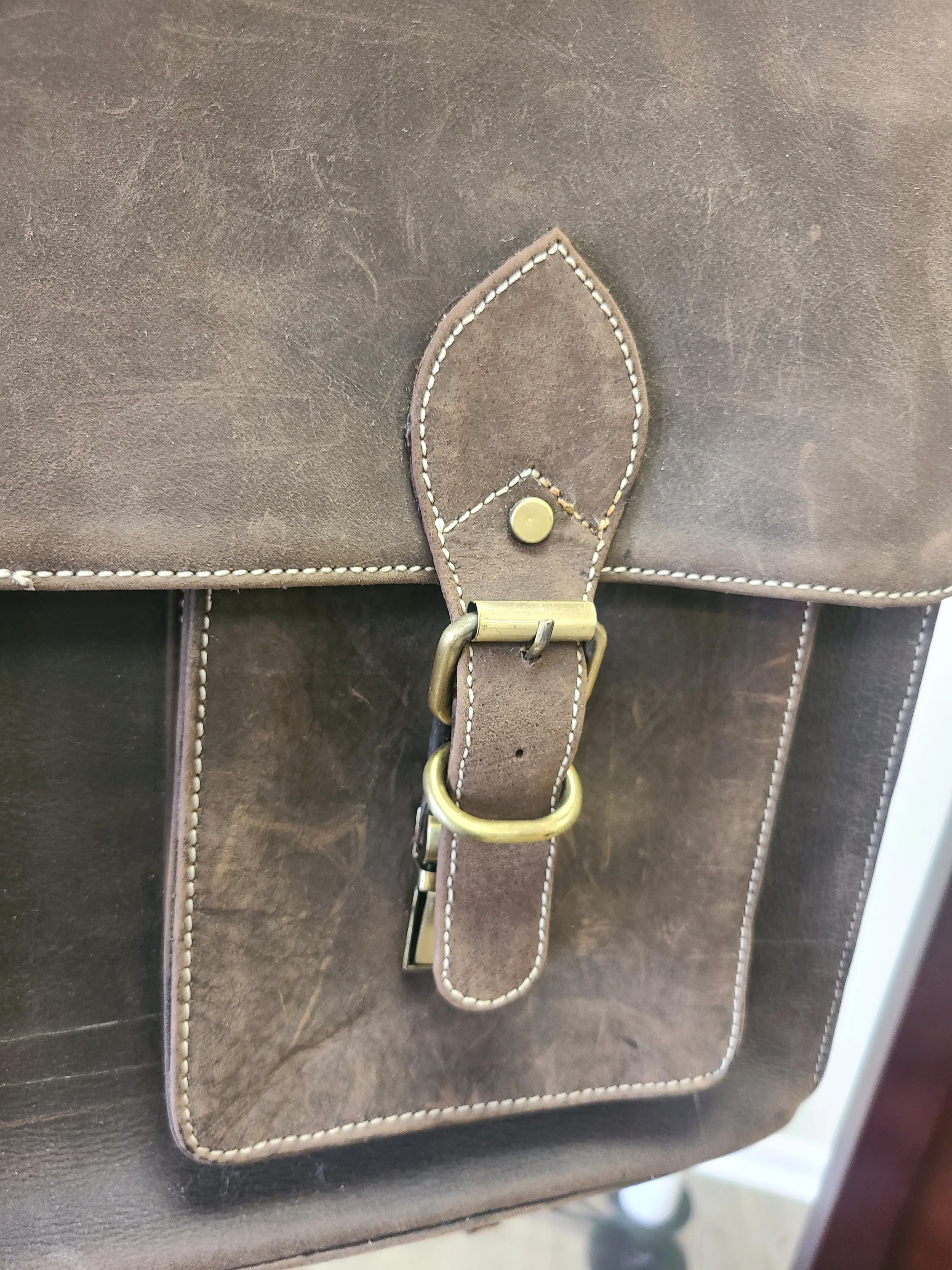 Buffalo Leather Office Messenger Bag