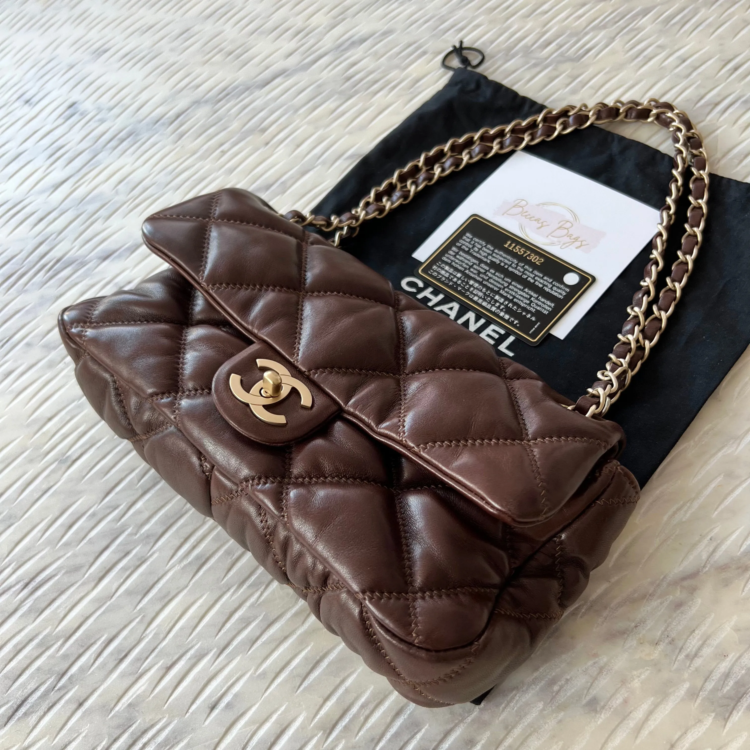 Chanel Bubble Quilted 2.55 Single Flap Bag