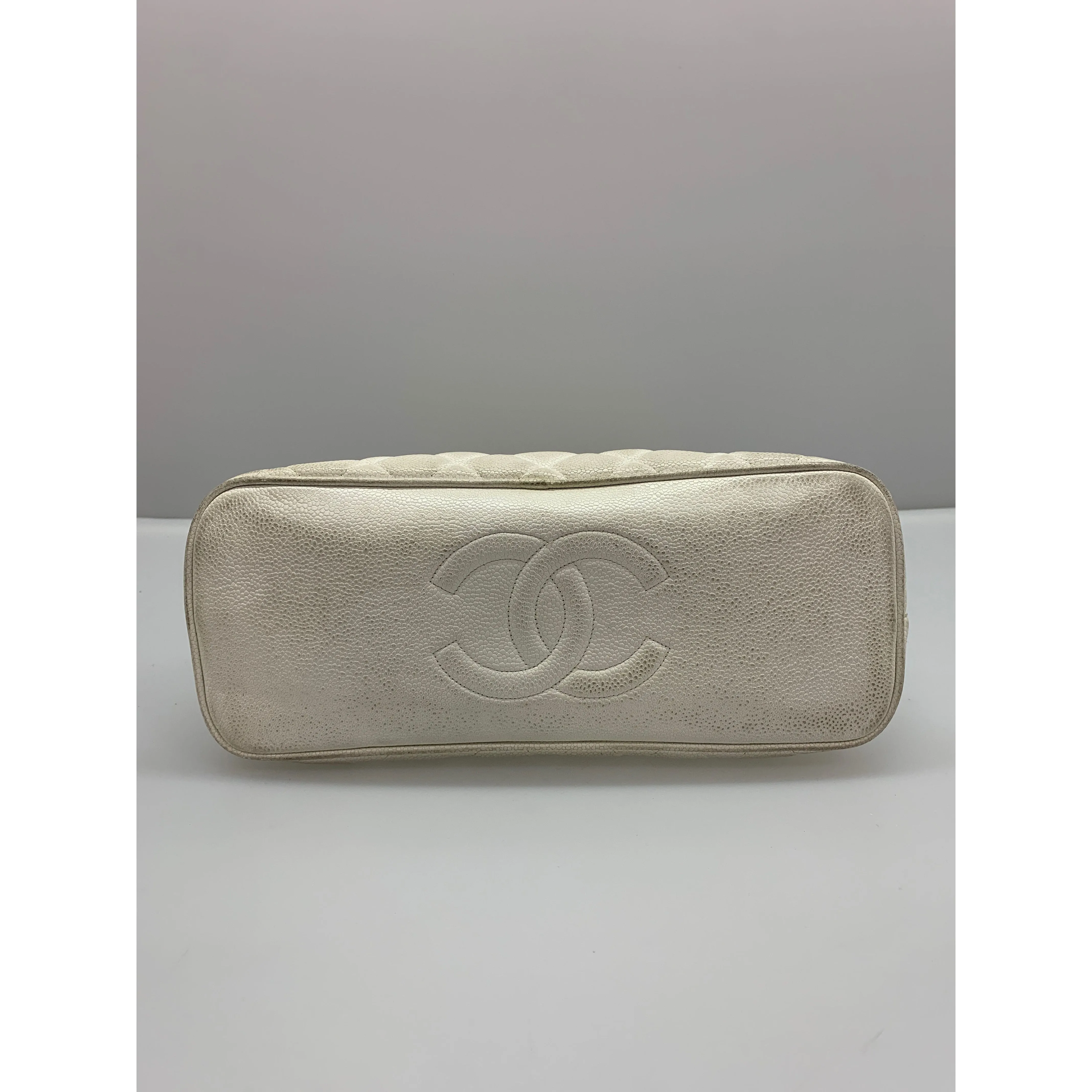 #CHANEL/Cross Body Bag/WHT/Leather