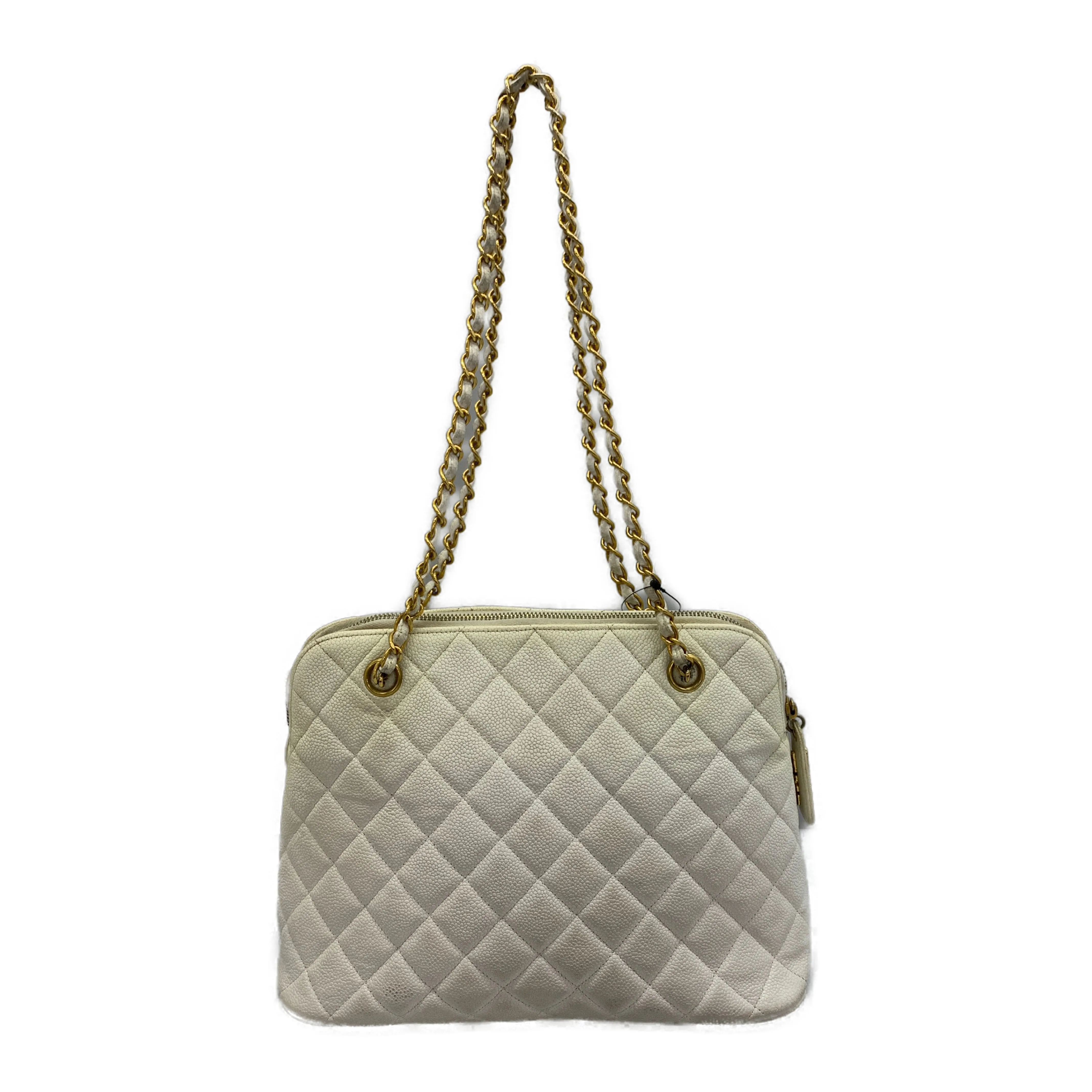 #CHANEL/Cross Body Bag/WHT/Leather