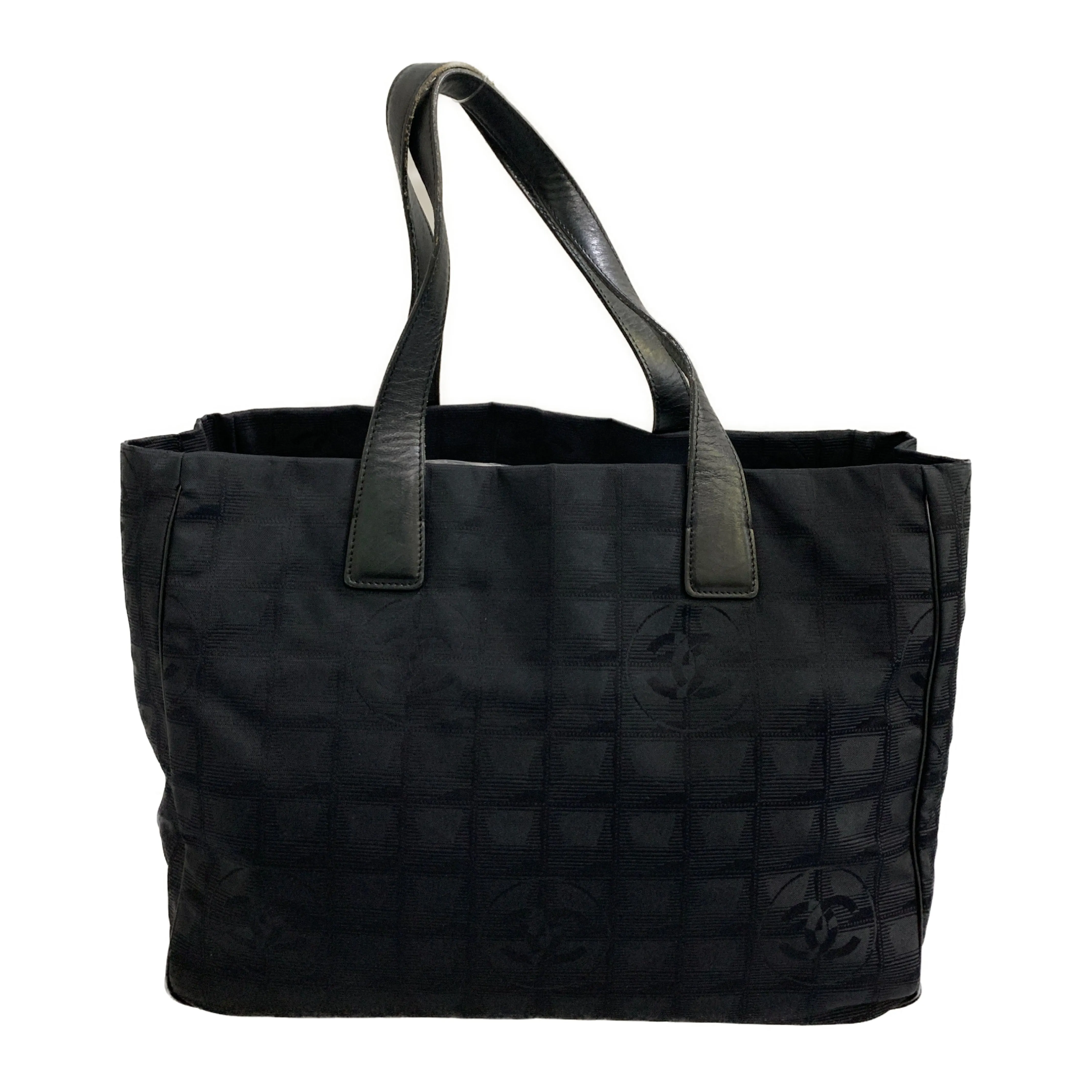 #CHANEL/Tote Bag/BLK/Nylon/All Over Print