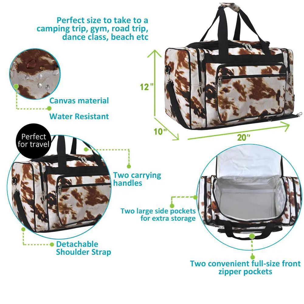 Cow Print NGIL Canvas 20" Duffle Bag