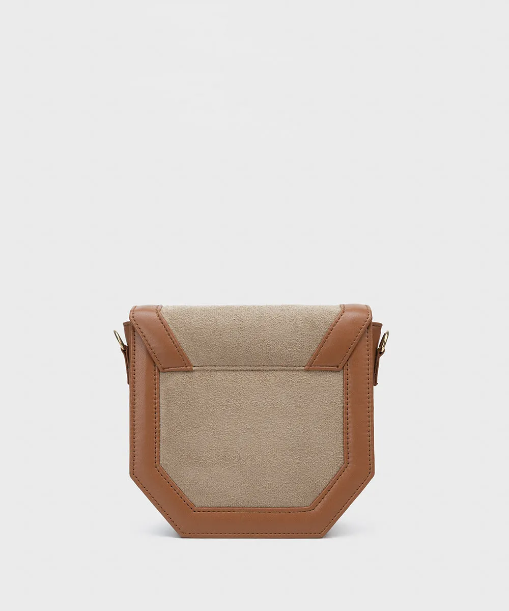 Faux Suede Crossbody Bag