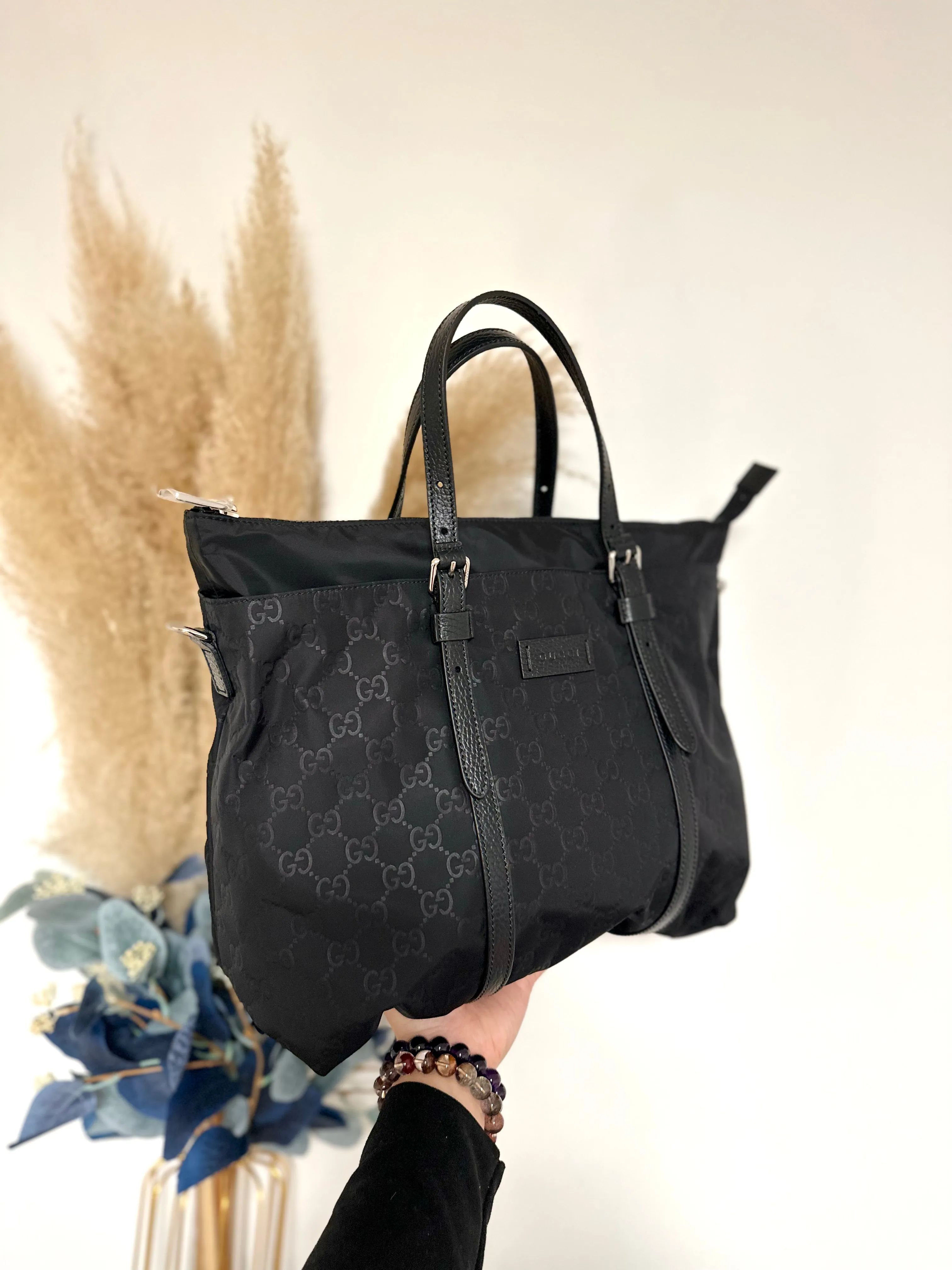 Gg monogram nylon tote