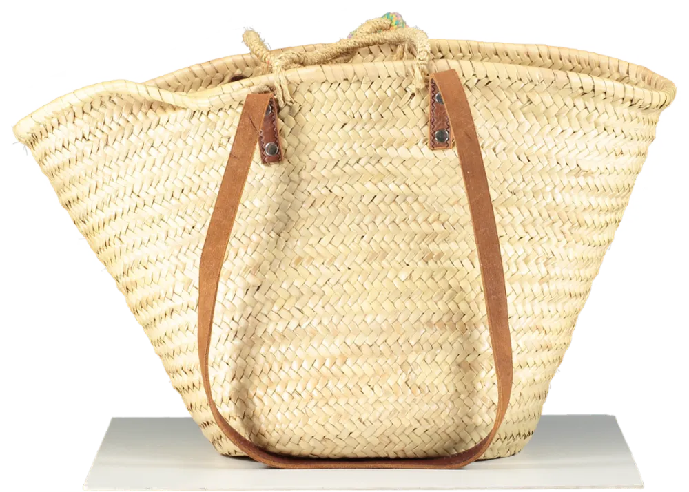 glamOnYou Nude Hamac Wicker Beach Bag