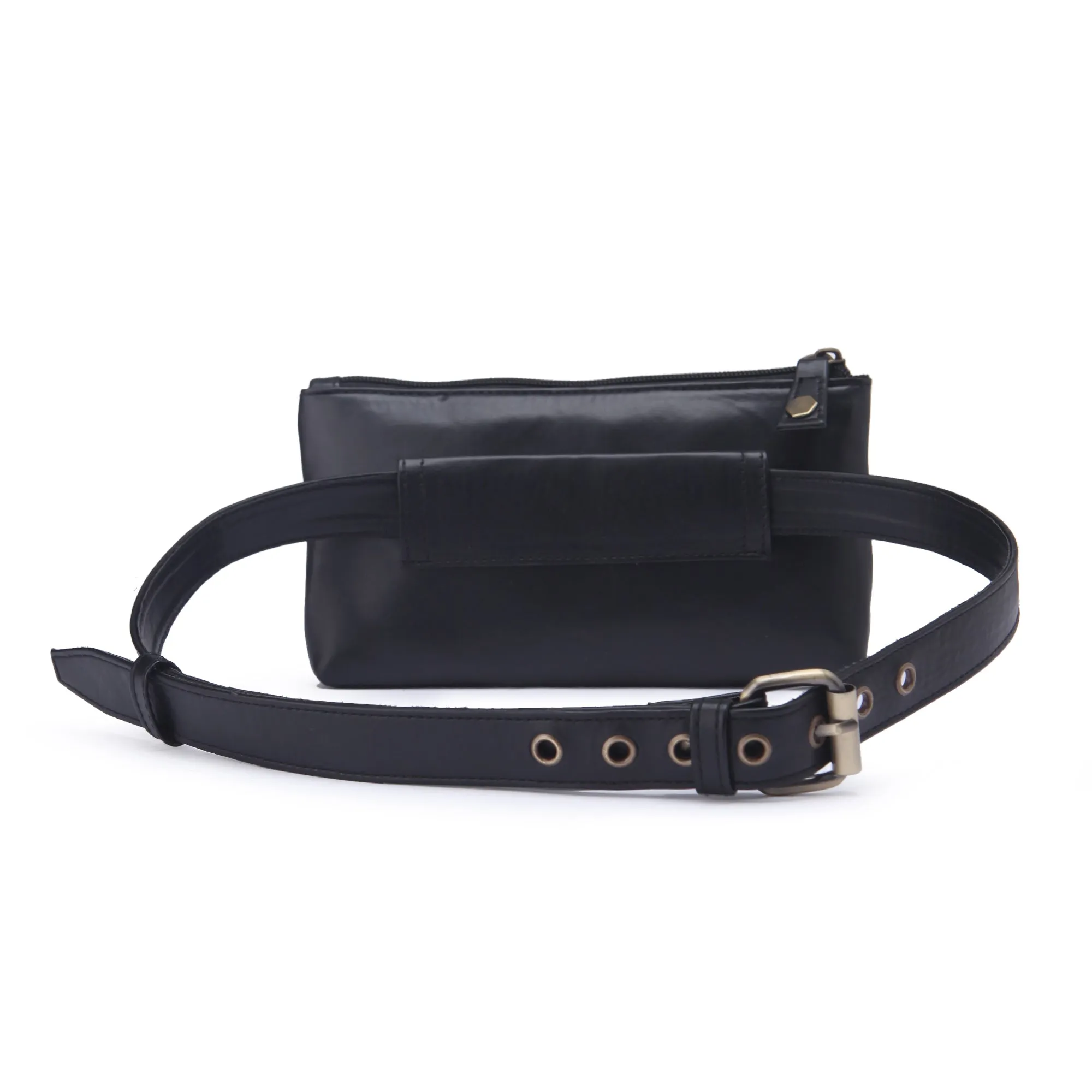 Goal digger Black Hand Embroidery Waist Belt Bag