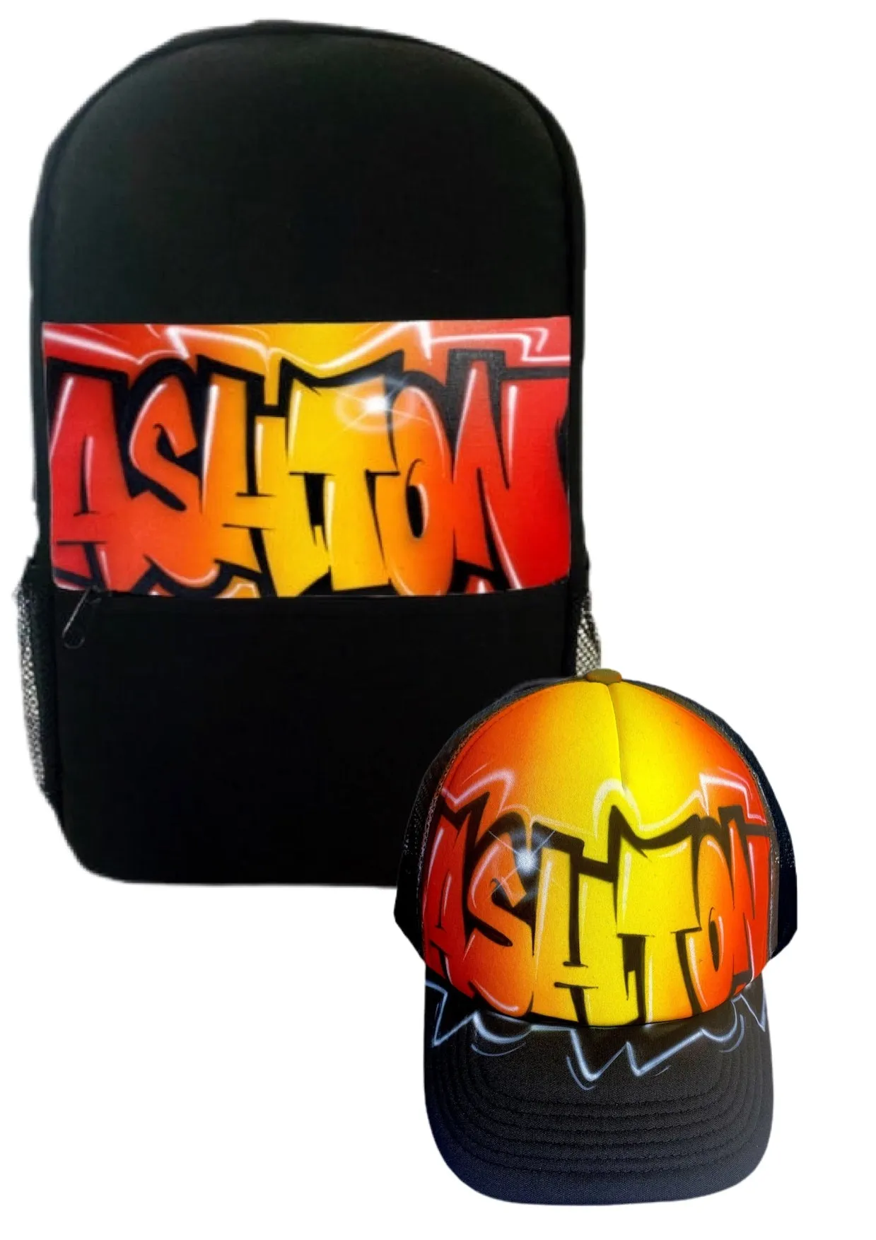 Graffiti Flare Backpack and Cap Combo (12)