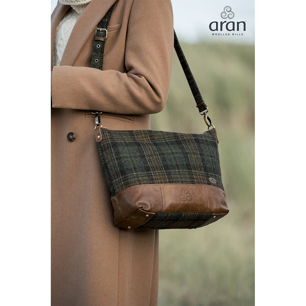 Green Erin Check Tote Bag