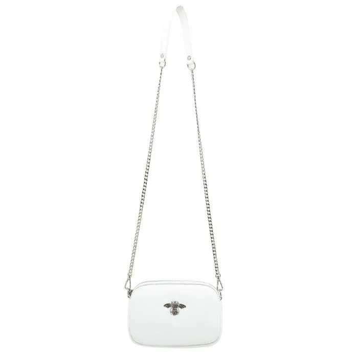 Inspired Crystal Leather Bee Chain Bag