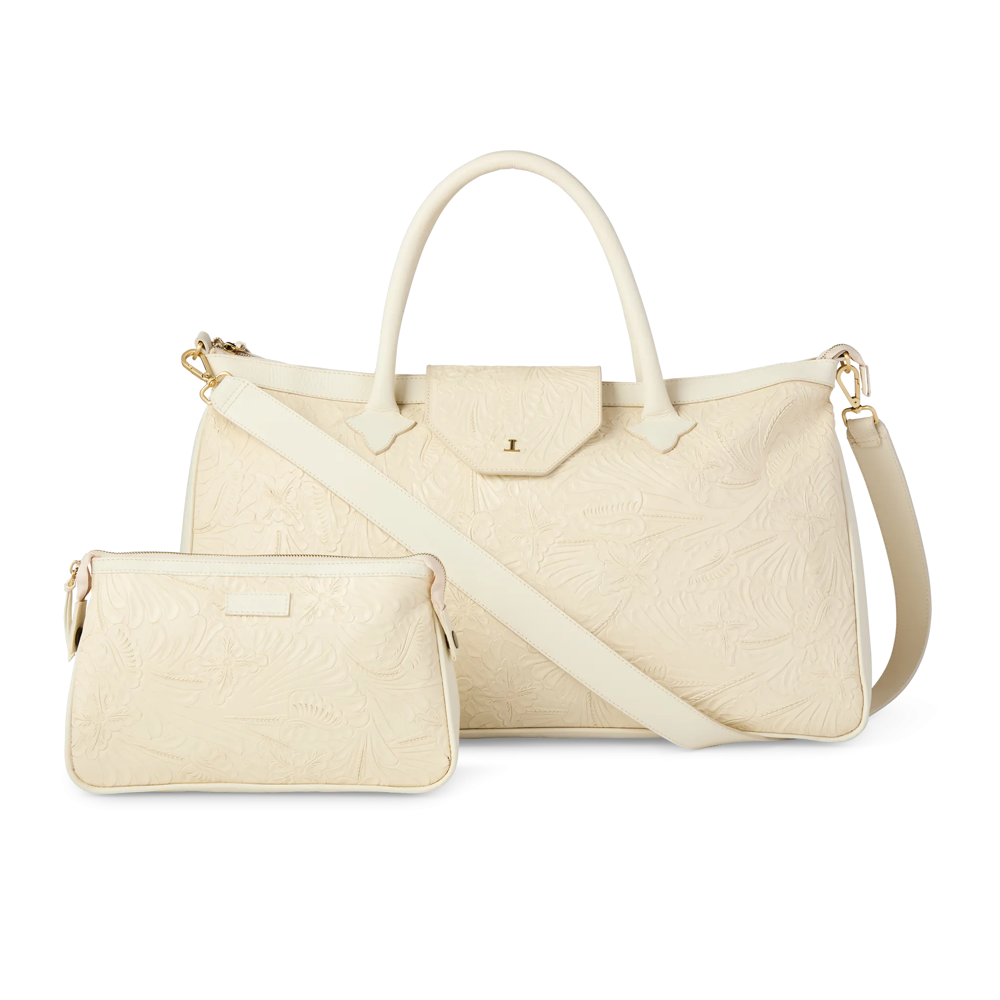 Intagliare Weekender Bag :: Glitz Cream