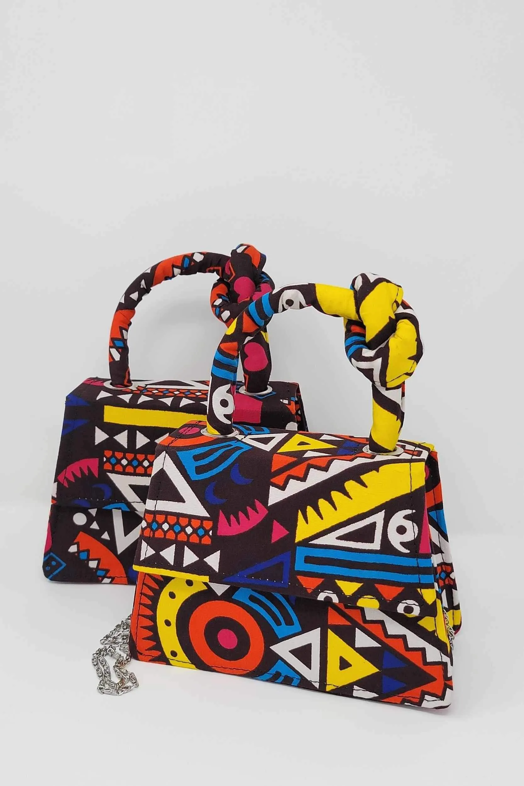 KIRA African Print Mini Bag (With Knot)