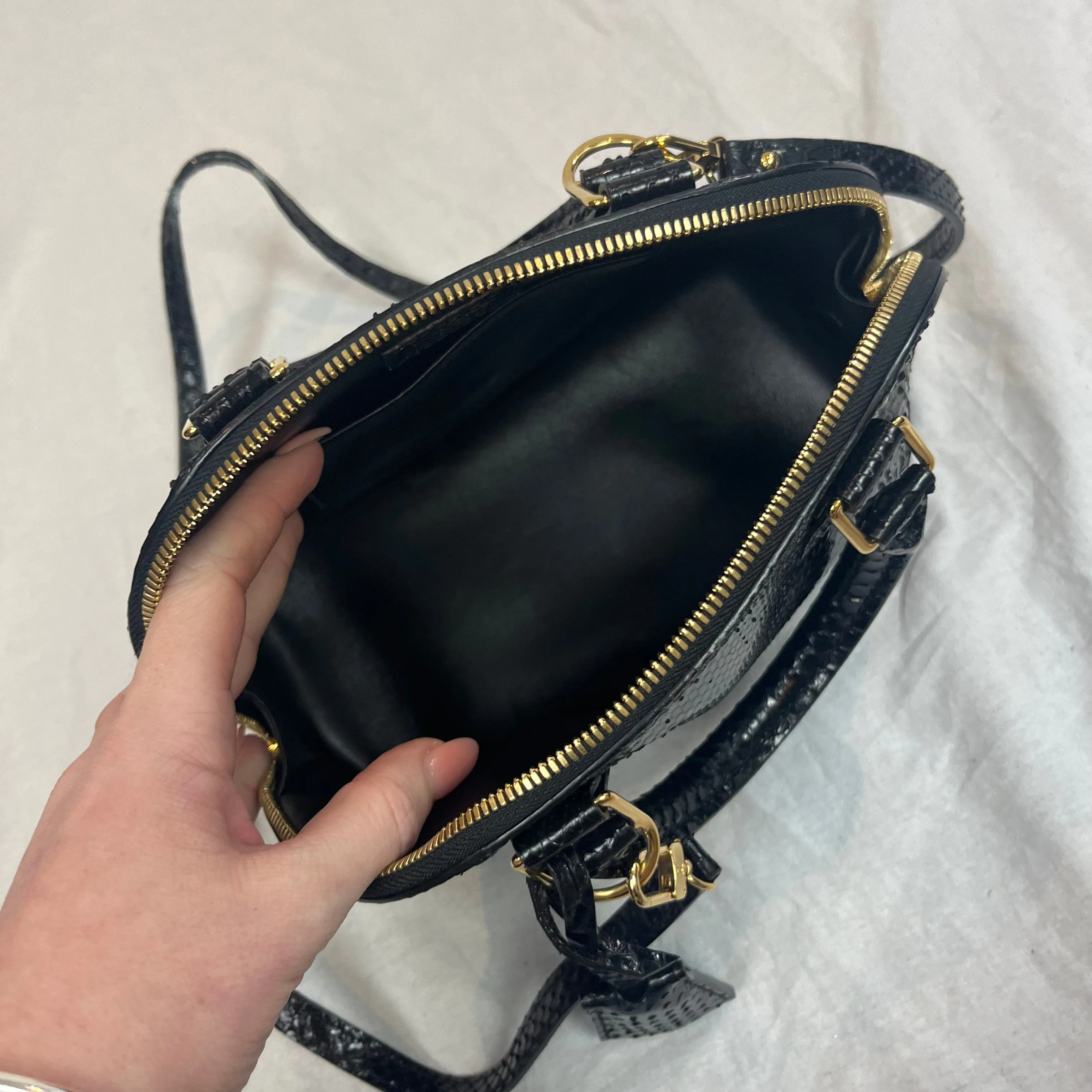 Louis Vuitton Brand New 3200 Black Python Alma BB Bag