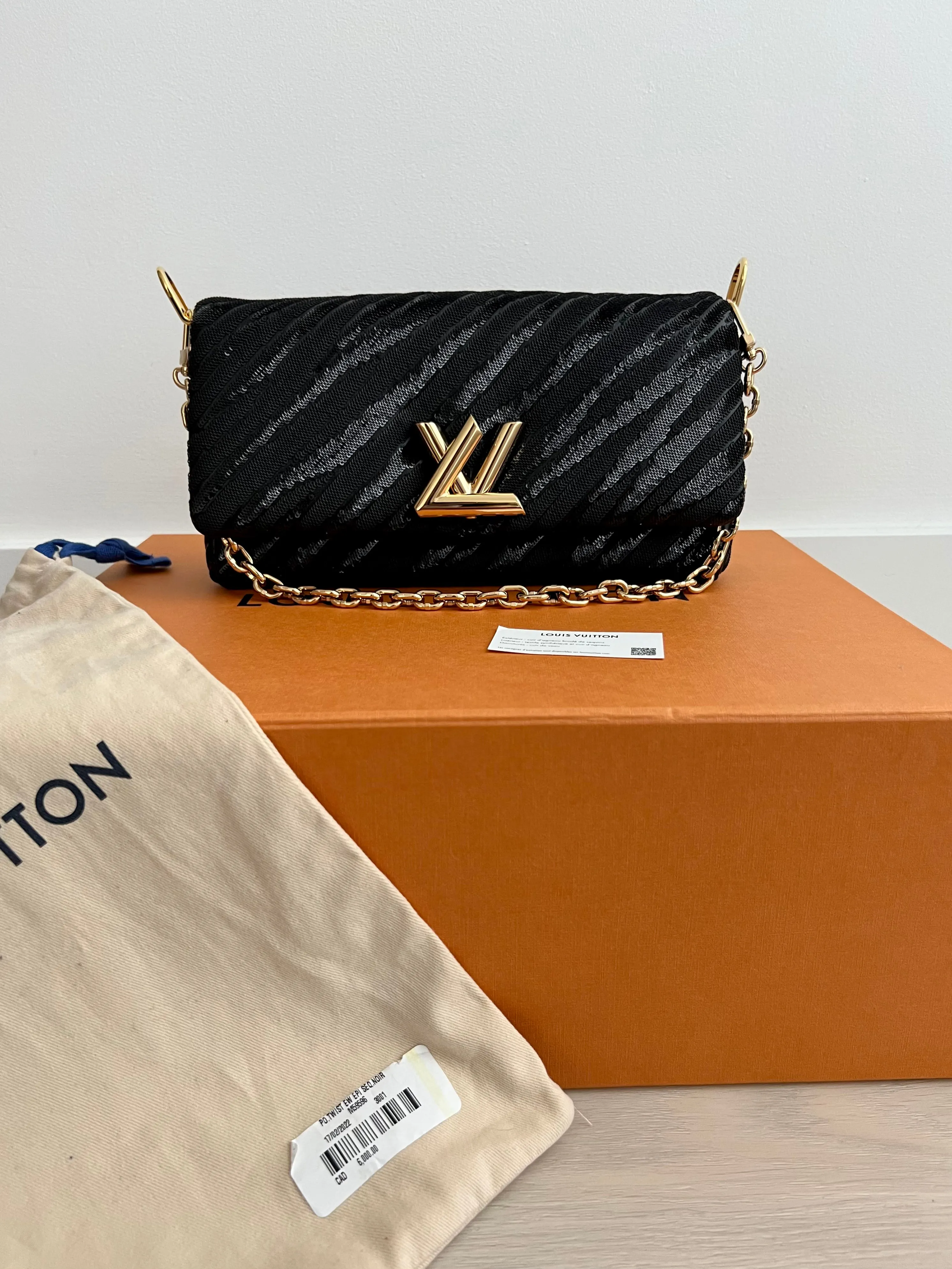 Louis Vuitton Twist East West Noir Sequin Bag