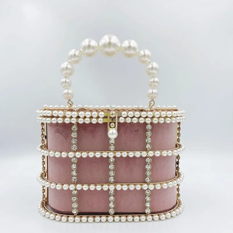 MAC158 Metal Pearl Versatile Cross-body Evening Bag