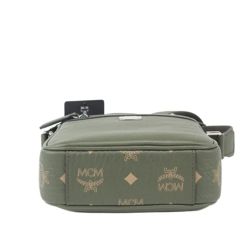 MCM Mixed Leather Crossbody Bag with Multifunction Design 'Green'