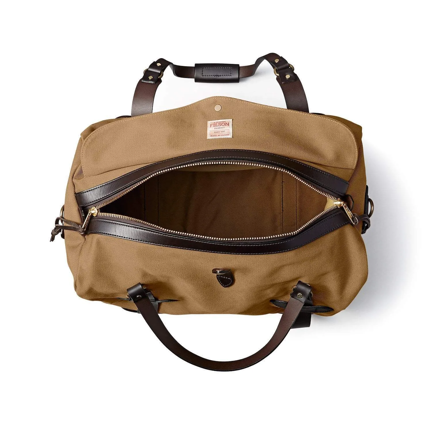 Medium Rugged Twill Duffle Bag, Tan