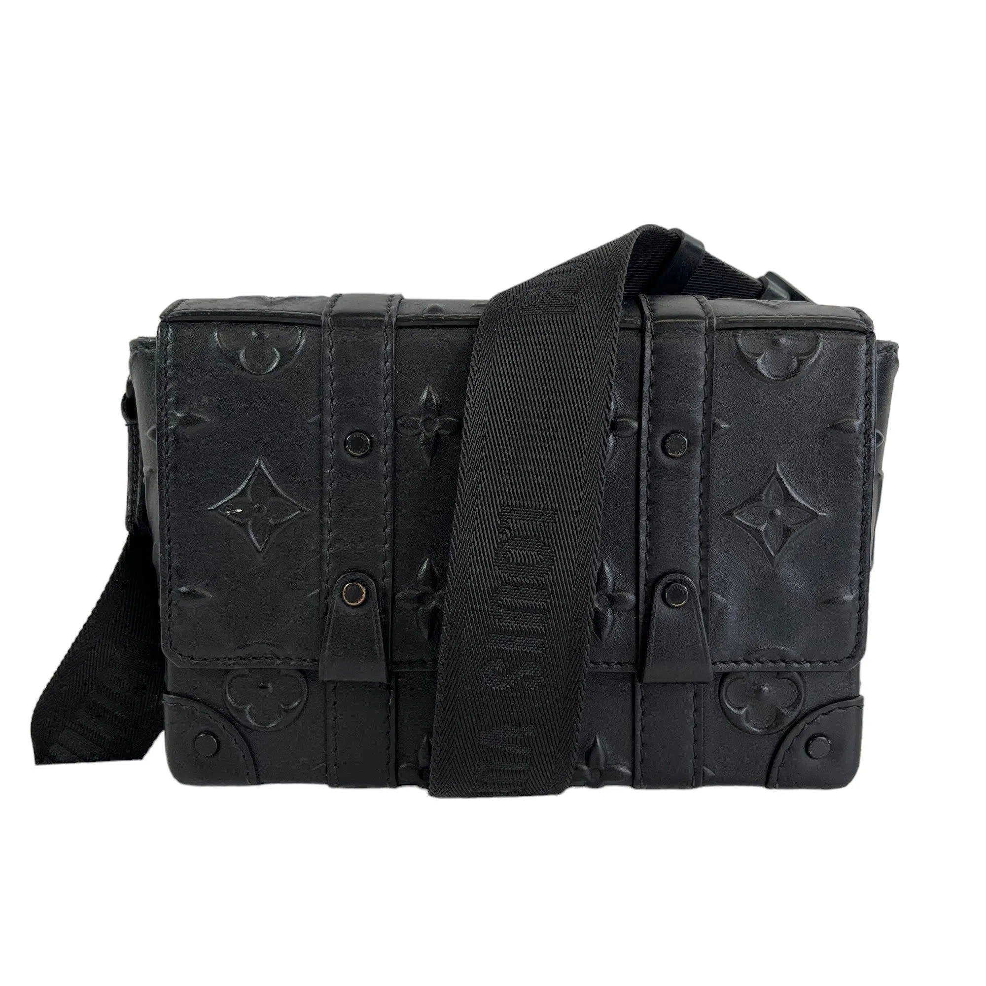 Men's Trunk Sling Messenger Bag Black