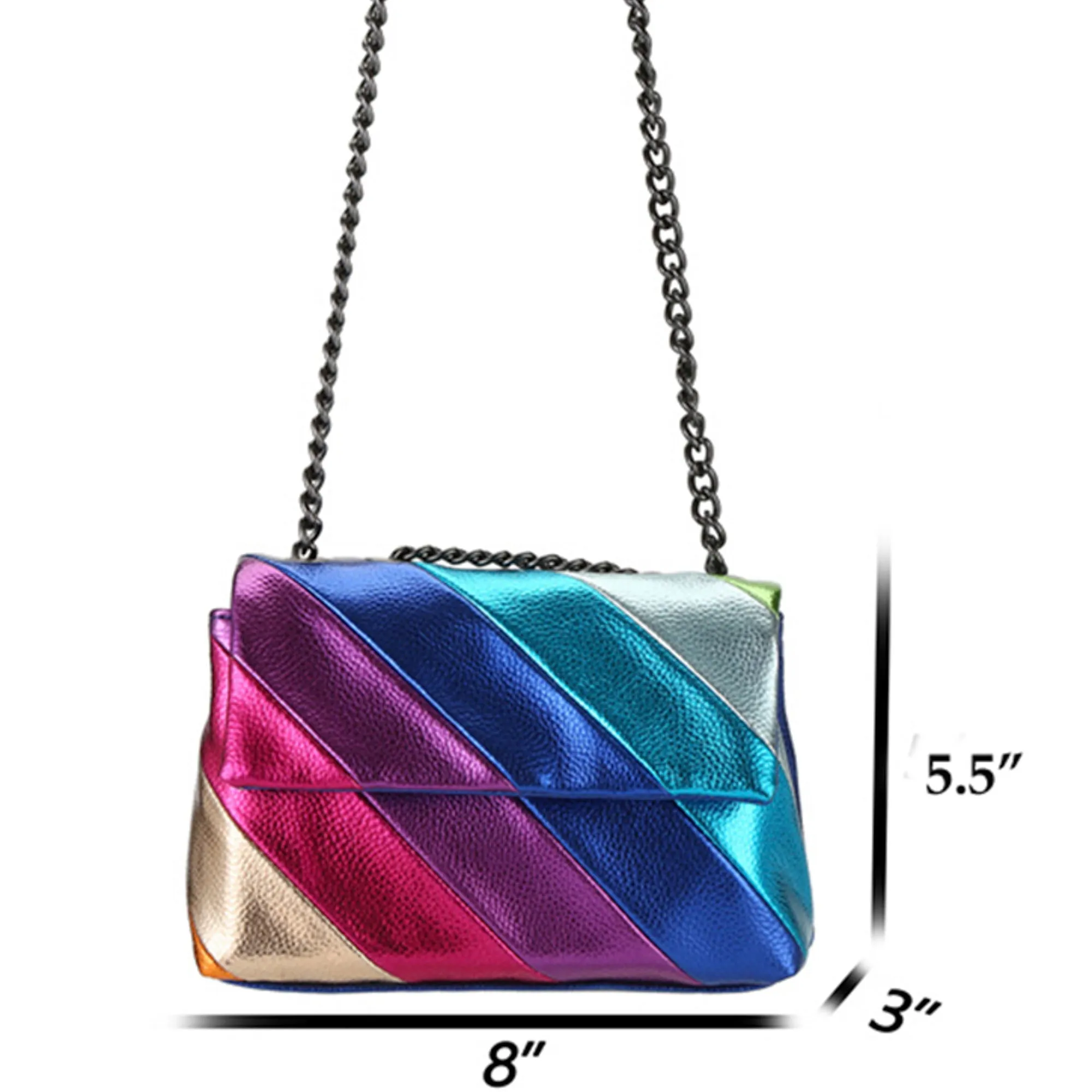 Metallic Color Crossbody Bag