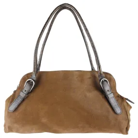 Miu Miu Vintage 2000s Brown Pony Hair Leather Tote Bag