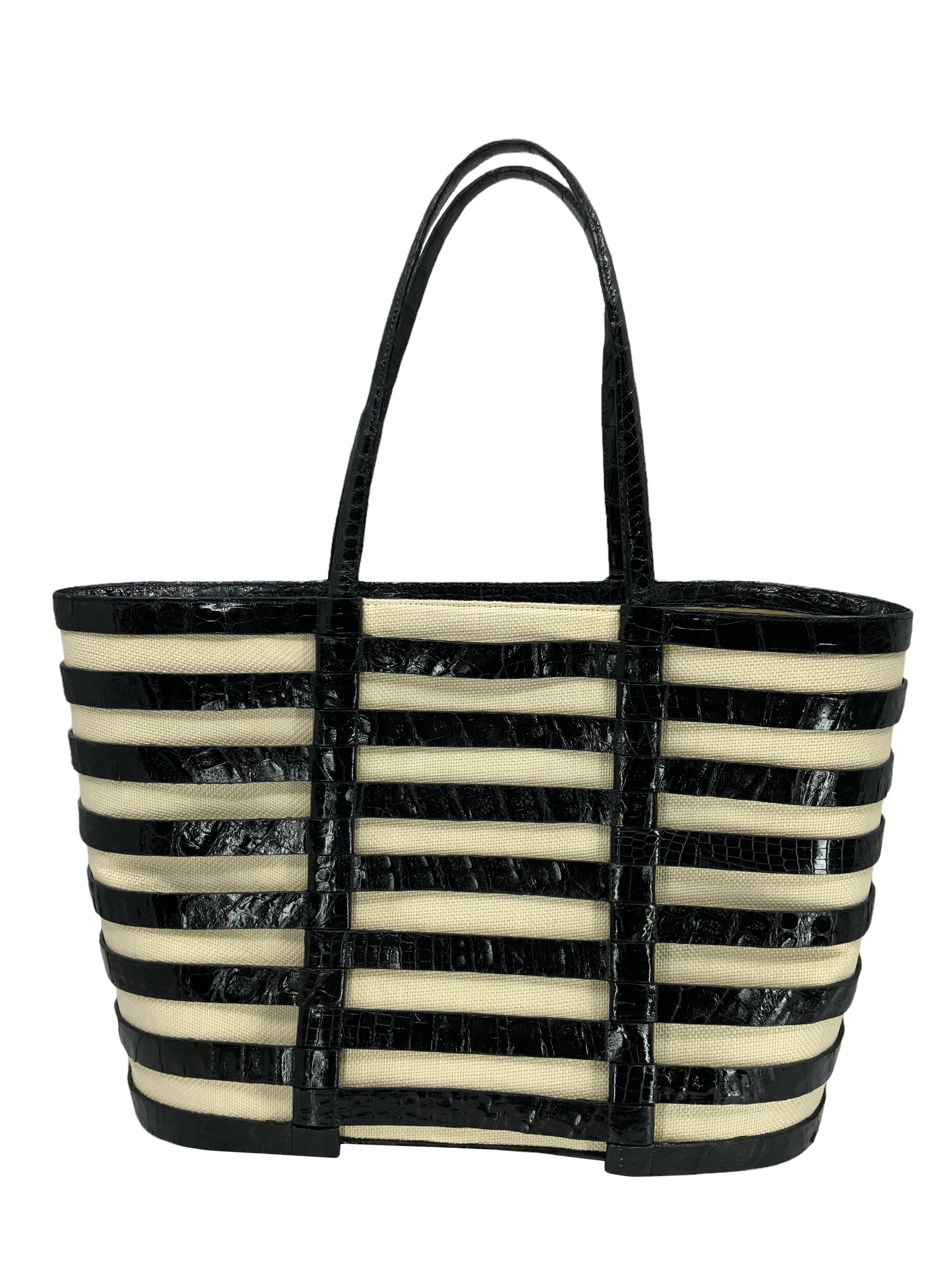 Nancy Gonzalez Medium Crocodile Basket Tote