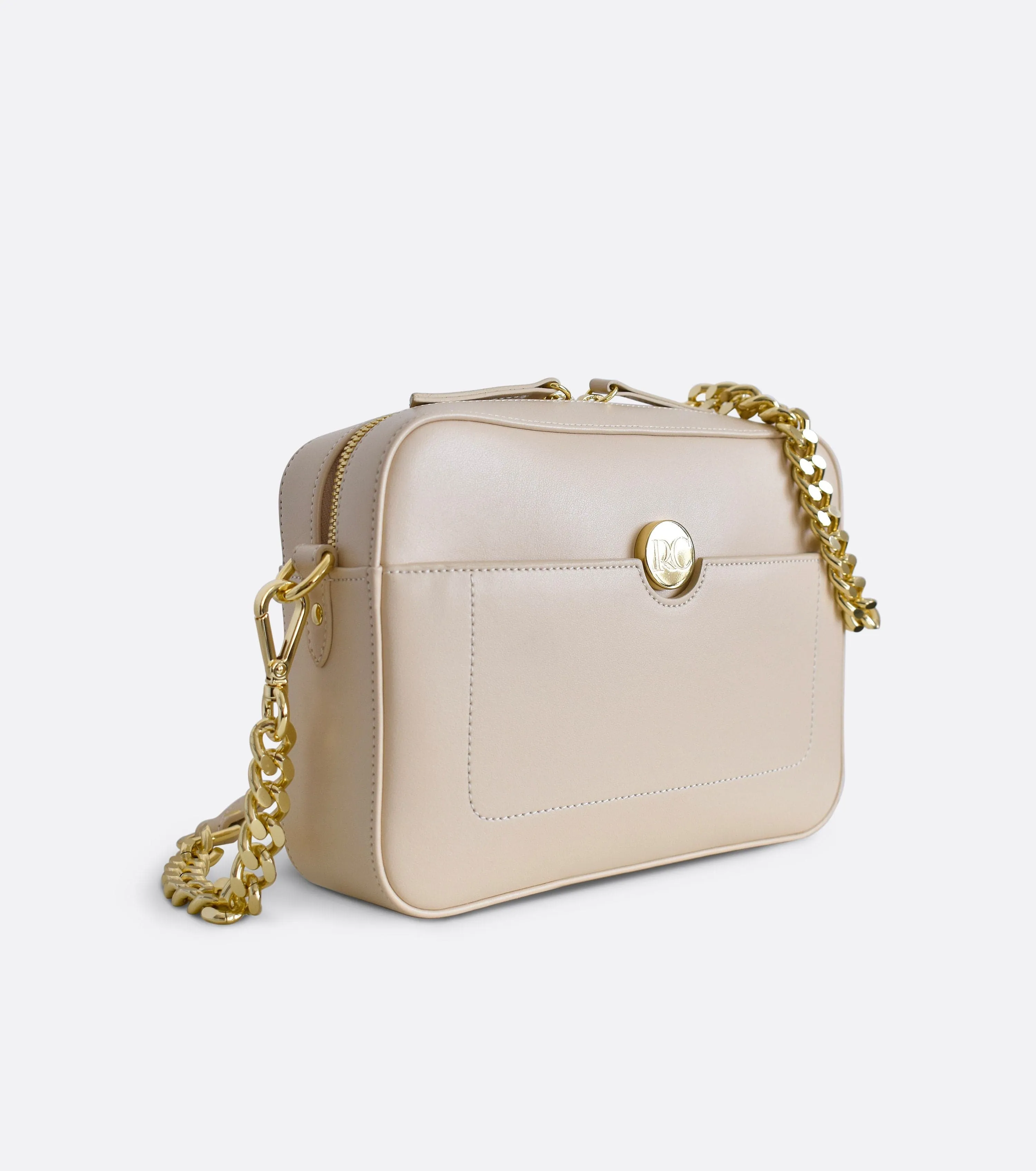 Nomad Apple Leather Vegan Crossbody Bag | Cream