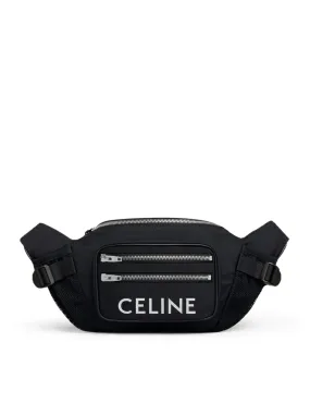 NYLON TREKKING BAG WITH CELINE PRINT BLACK