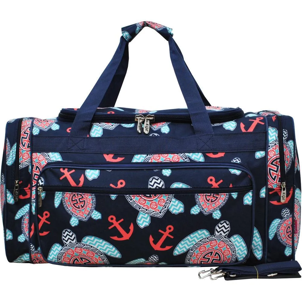 Ocean Sea Turtle Anchor NGIL Canvas 23 Duffle Bag