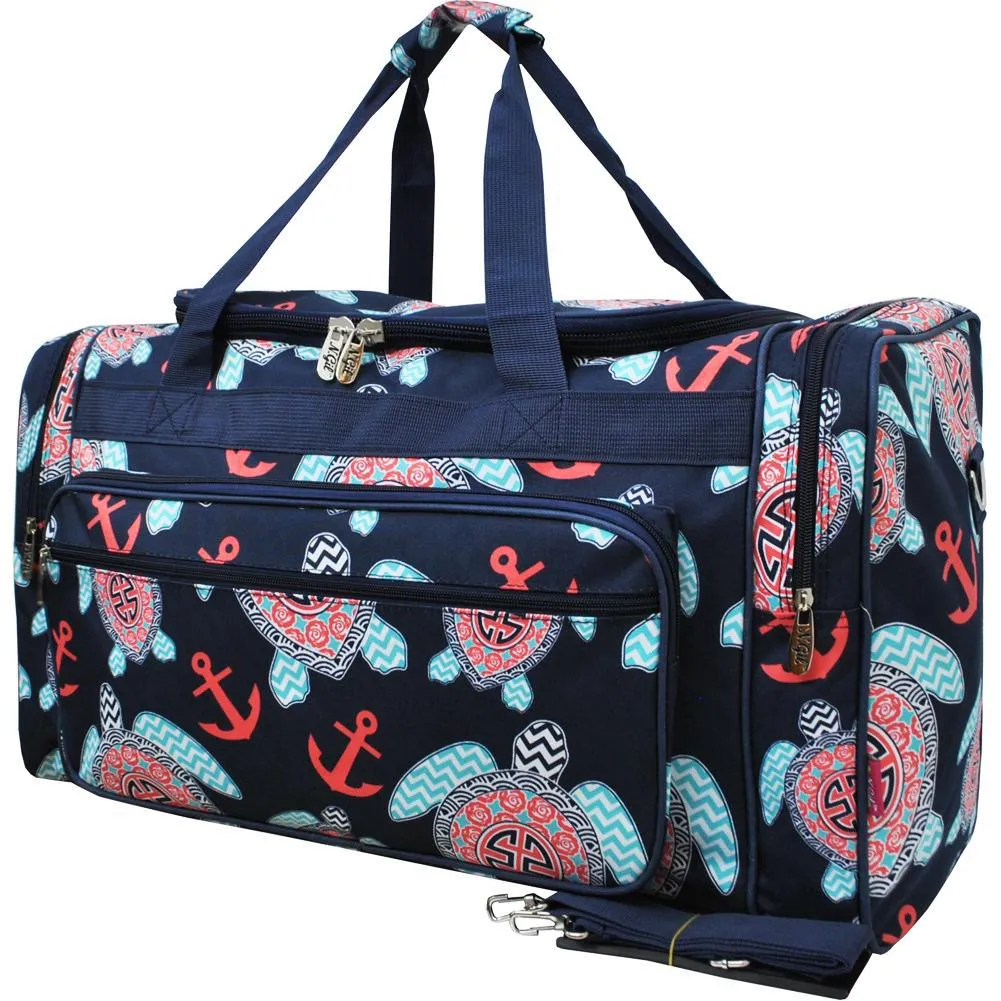 Ocean Sea Turtle Anchor NGIL Canvas 23 Duffle Bag