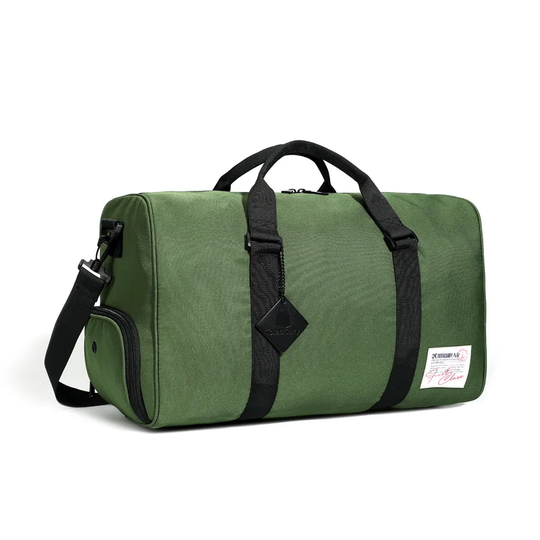 Olive Green Nylon Travel Bag