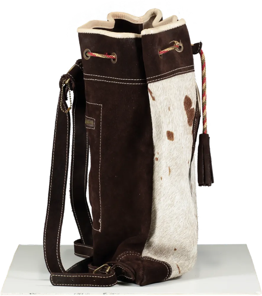 Penelope Chilvers Brown Cow Hide Leather Backpack