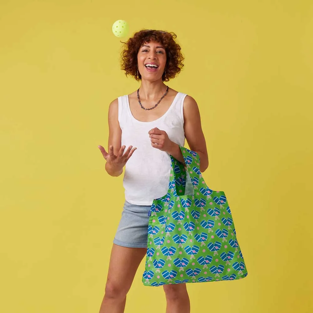 Pickleball Fun blu Bag Reusable Shopping Bag-Machine washable