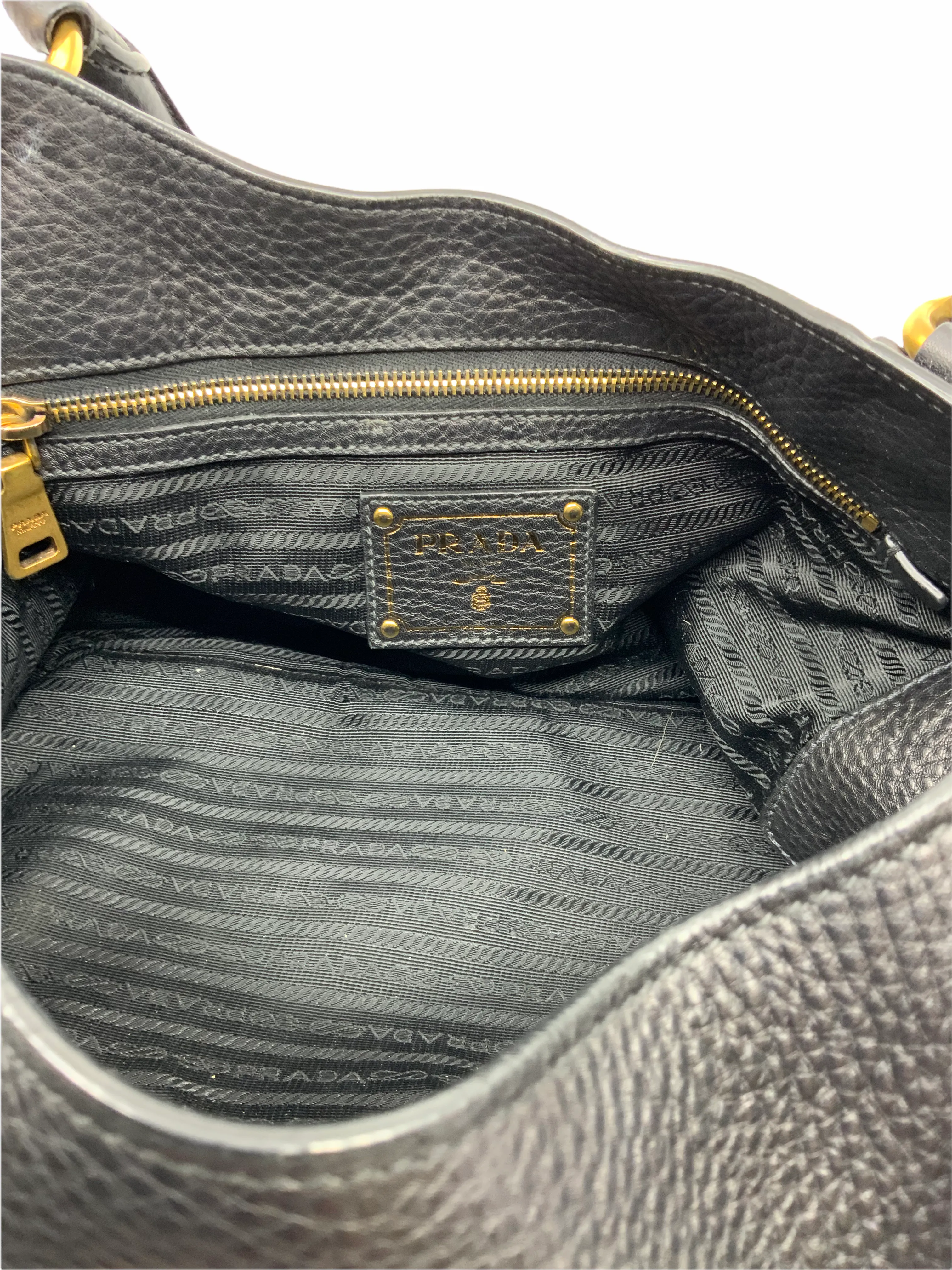 Prada Vitello Daino Top Handle Tote Bag