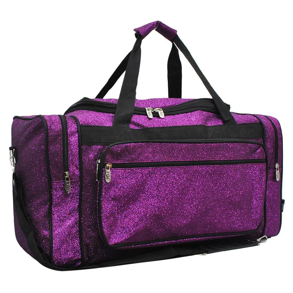 Purple Glitter NGIL Canvas 23" Duffle Bag