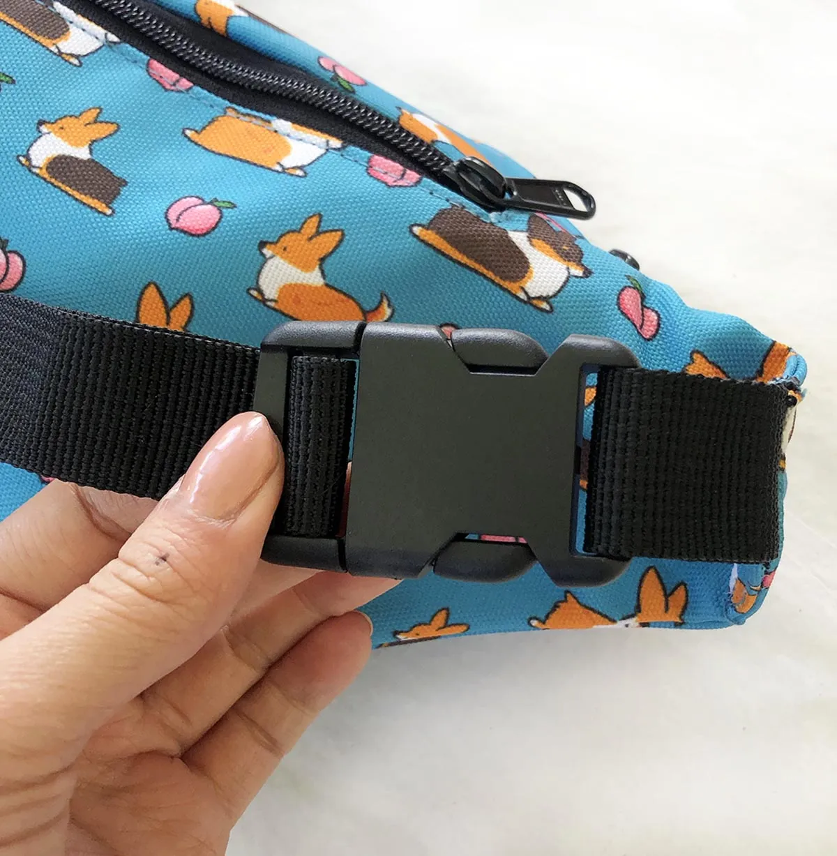 "Sploot Corgis" Blue Fanny Pack