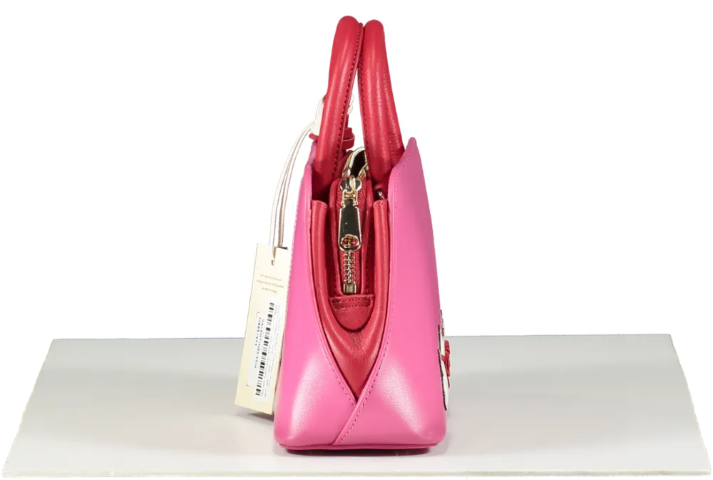 Radley London Pink / Red Leather Valenines Mini Top Handle Bag With Crossbody Strap One Size