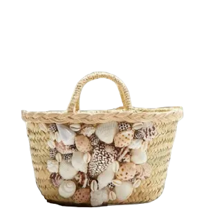 rebecca de ravenel Beige She Sells Sea Shells Basket Bag