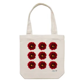 Red Dahlias Tote Bag