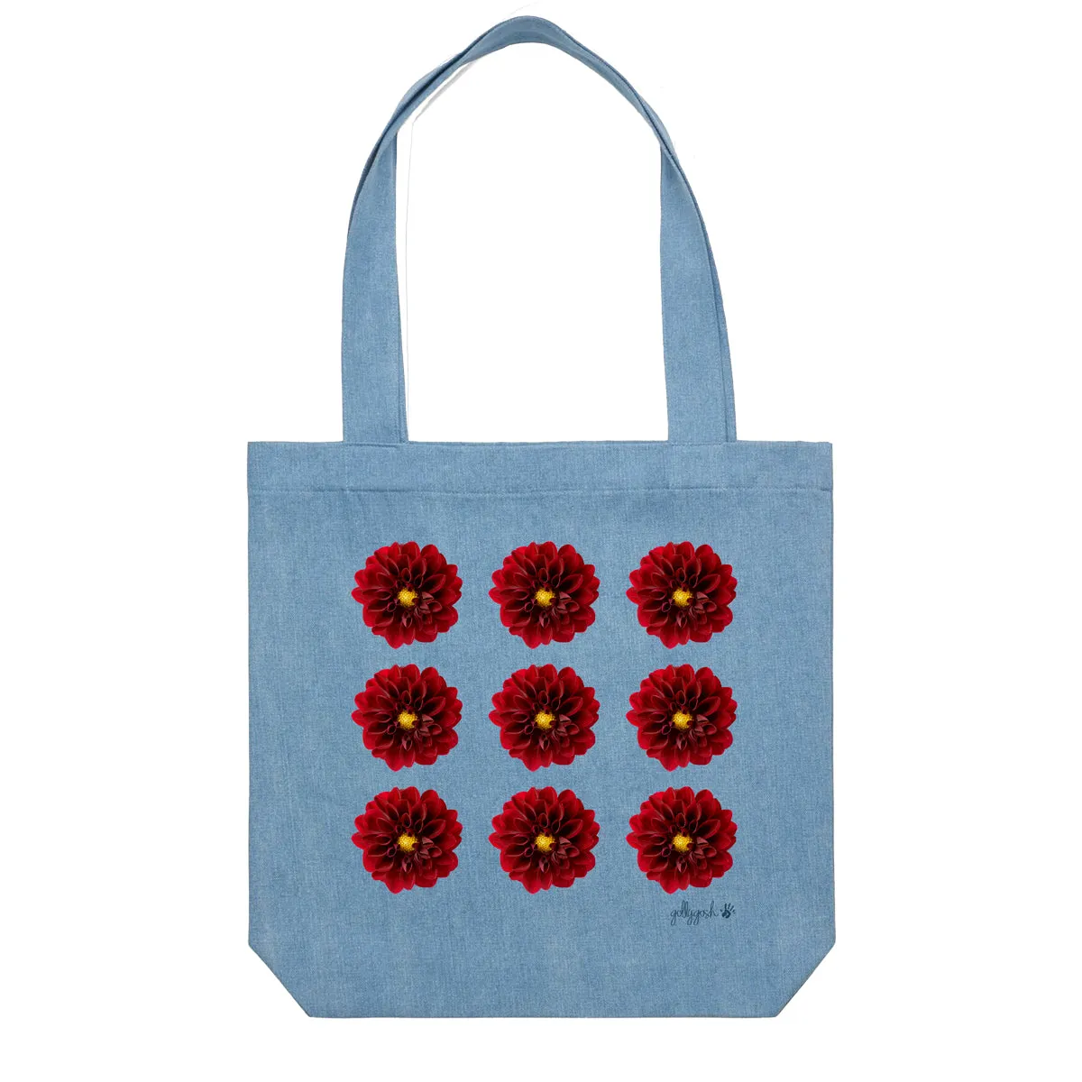 Red Dahlias Tote Bag